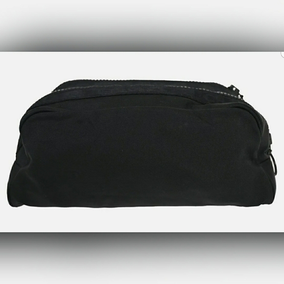 🌬CHANEL Logo CC Sport Line Pouch Nylon Rubber Lea - Picture 3 of 15